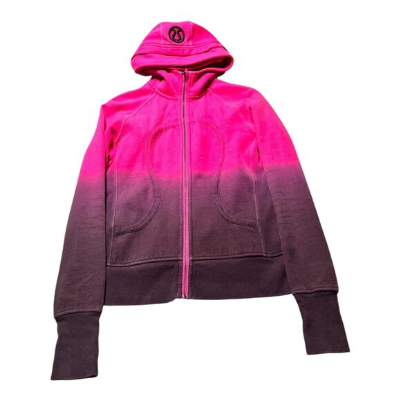 Lululemon Limited Edition Vintage Scuba Full-Zip Hoodie Womens 8 pink ombré - Picture 6 of 11